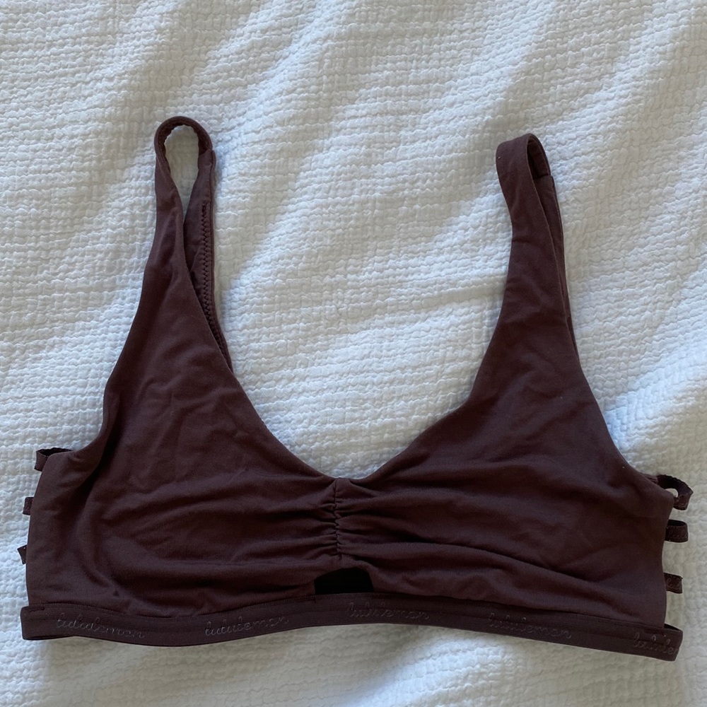 lululemon athletica Brown Scoop Neck Low Impact Sports Bra